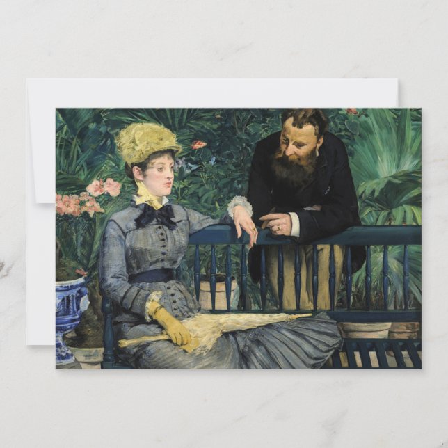 Edouard Manet - In the Conservatory Invitation (Front)
