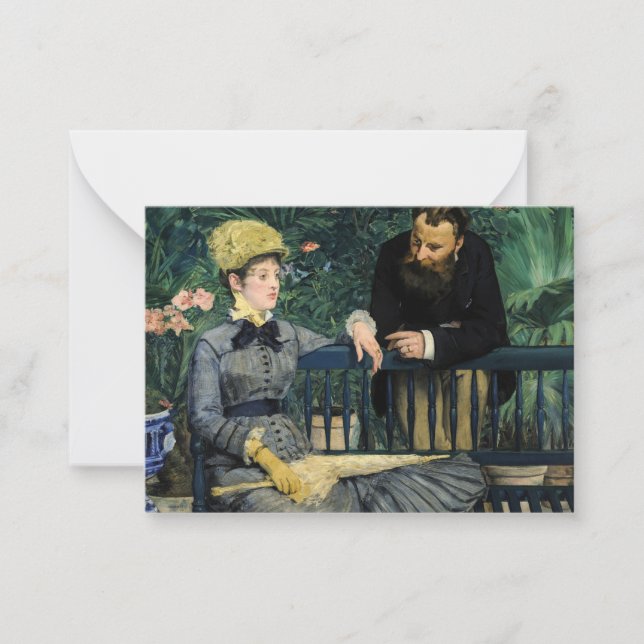 Edouard Manet - In the Conservatory Note Card (Front)