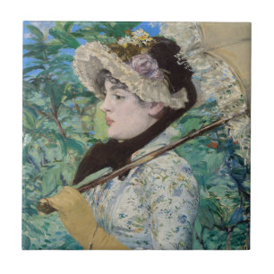 Edouard Manet - Jeanne / Spring Ceramic Tile