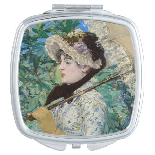 Edouard Manet _ Jeanne  Spring Compact Mirror