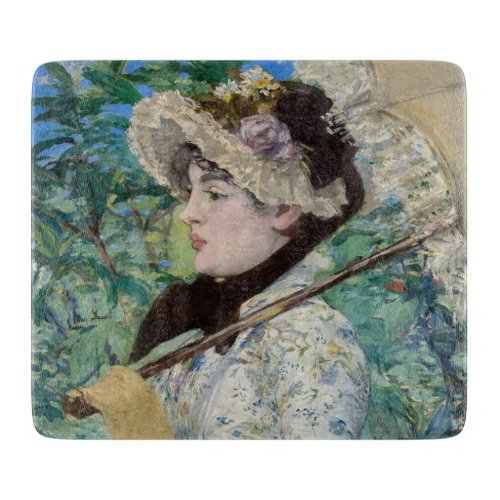 Edouard Manet _ Jeanne  Spring Cutting Board