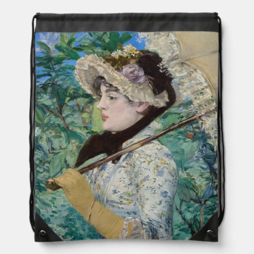 Edouard Manet _ Jeanne  Spring Drawstring Bag