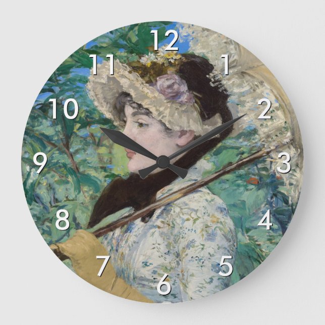 Edouard Manet - Jeanne / Spring Large Clock (Front)