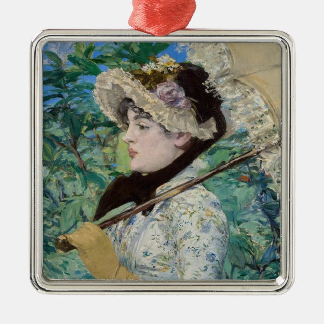 Edouard Manet - Jeanne / Spring Metal Ornament (Front)