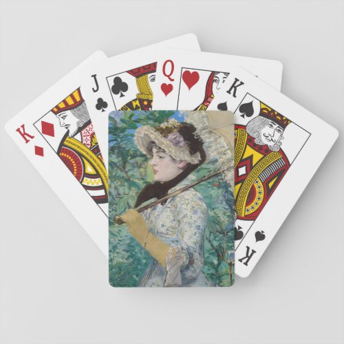 Edouard Manet _ Jeanne  Spring Poker Cards