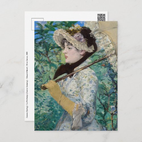 Edouard Manet _ Jeanne  Spring Postcard