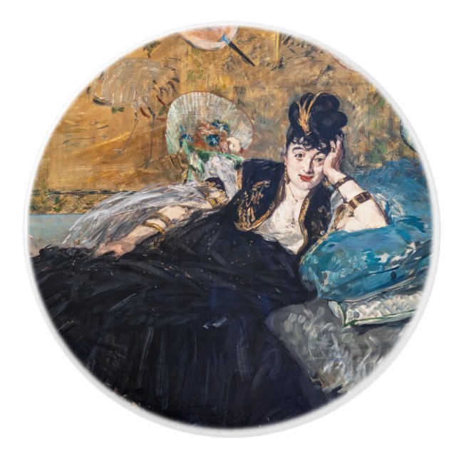 Edouard Manet - Lady with Fans Ceramic Knob (Front)