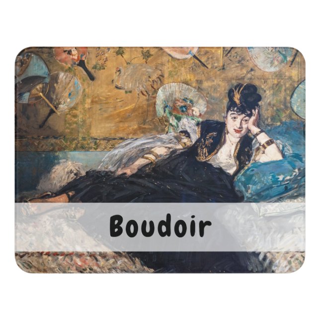 Edouard Manet - Lady with Fans Door Sign (Contemporary Front)