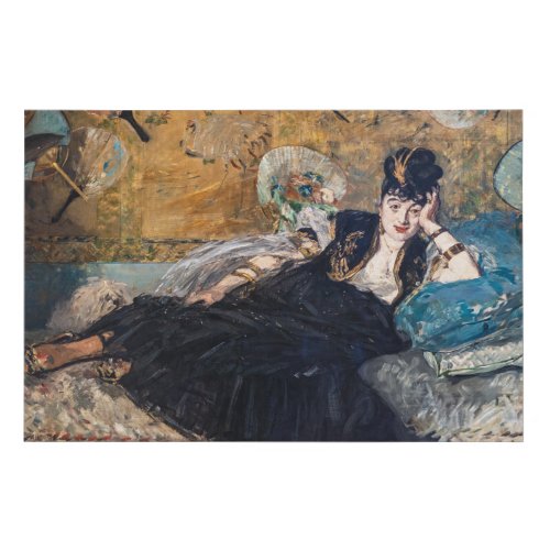 Edouard Manet _ Lady with Fans Faux Canvas Print