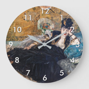 Edouard Manet - Lady with Fans Large Clock