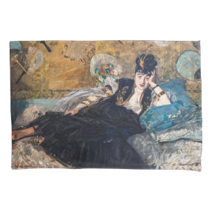 Edouard Manet - Lady with Fans Pillow Case