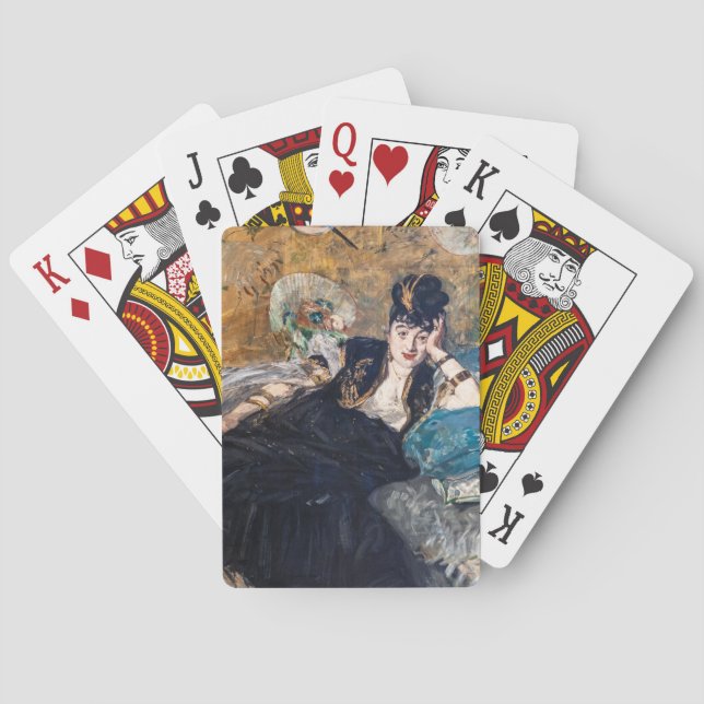 Edouard Manet - Lady with Fans Poker Cards (Back)