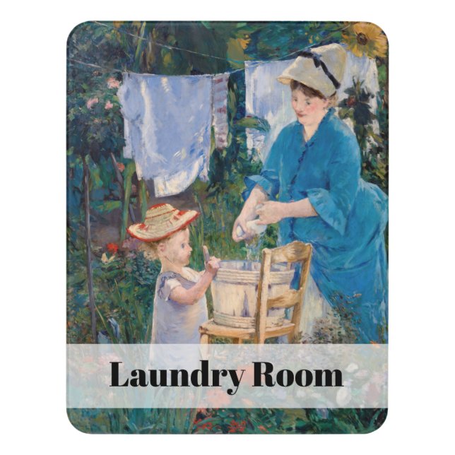 Edouard Manet - Laundry Door Sign (Contemporary Vert)