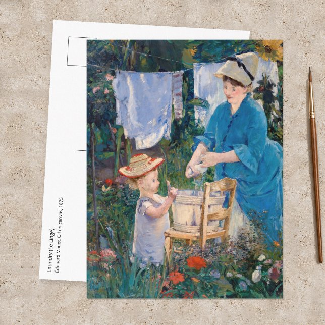 Edouard Manet - Laundry Postcard (Creator Uploaded)