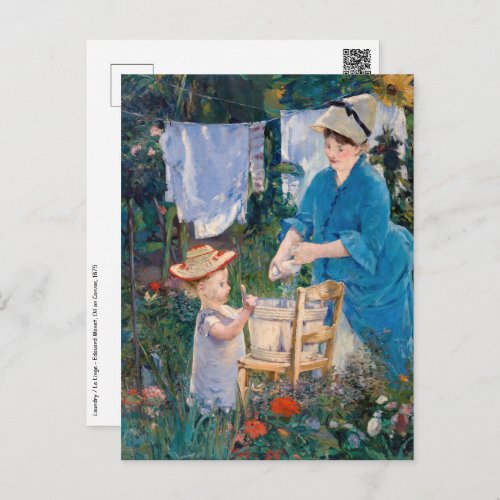 Edouard Manet _ Laundry Postcard