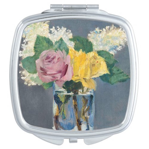 Edouard Manet _ Lilacs and Roses Compact Mirror