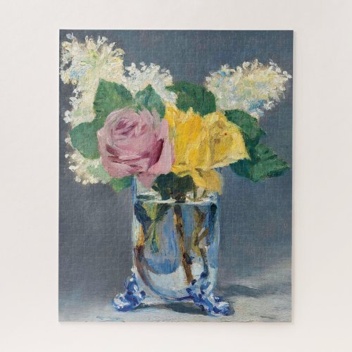 Edouard Manet _ Lilacs and Roses Jigsaw Puzzle