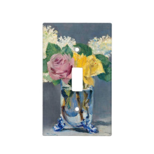 Edouard Manet - Lilacs and Roses Light Switch Cover