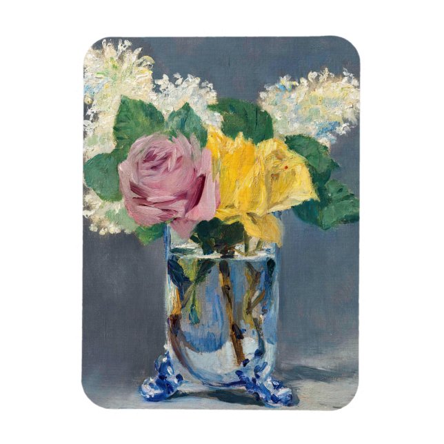 Edouard Manet - Lilacs and Roses Magnet (Vertical)