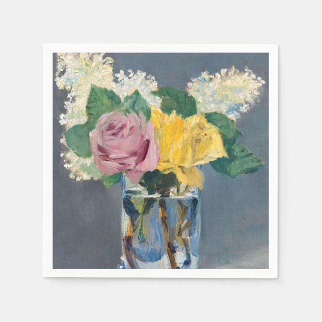 Edouard Manet - Lilacs and Roses Napkins (Front)