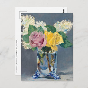 Edouard Manet - Lilacs and Roses Postcard