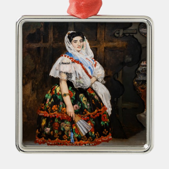 Edouard Manet - Lola de Valence Metal Ornament (Front)