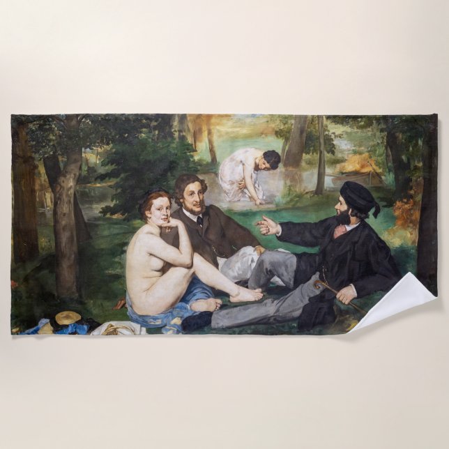 Edouard Manet - Luncheon on the Grass Beach Towel (Front)