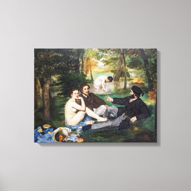 Edouard Manet - Luncheon on the Grass Canvas Print (Front)