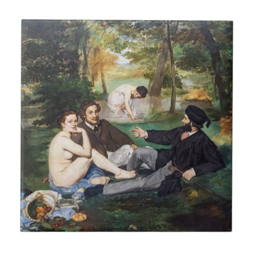 Edouard Manet _ Luncheon on the Grass Ceramic Tile