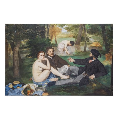 Edouard Manet _ Luncheon on the Grass Faux Canvas Print