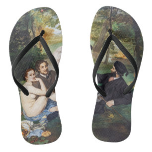 Edouard Manet - Luncheon on the Grass Flip Flops