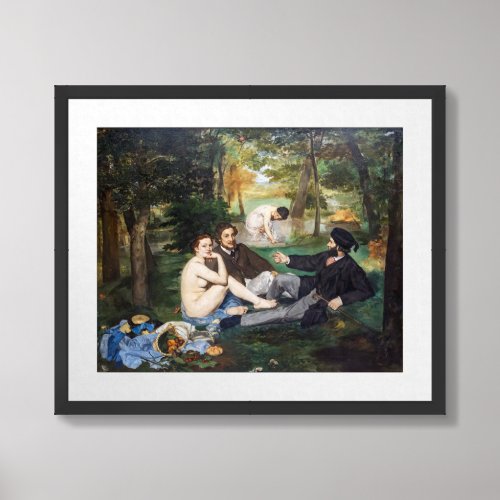 Edouard Manet _ Luncheon on the Grass Framed Art