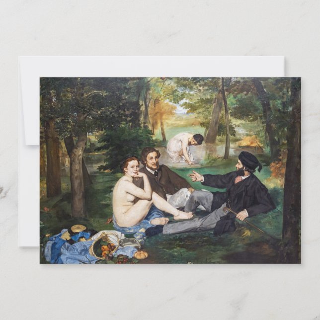 Edouard Manet - Luncheon on the Grass Invitation (Front)