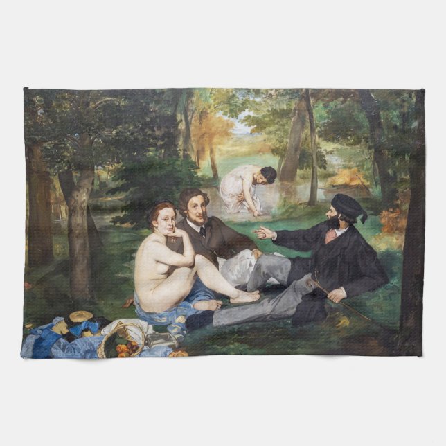 Edouard Manet - Luncheon on the Grass Kitchen Towel (Horizontal)