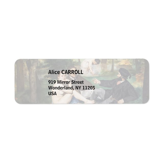 Edouard Manet - Luncheon on the Grass Label (Front)