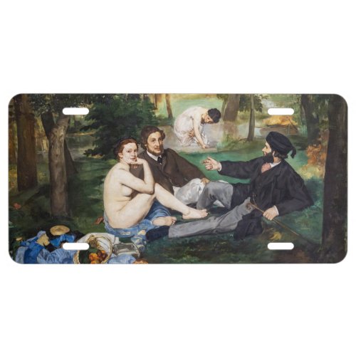 Edouard Manet _ Luncheon on the Grass License Plate
