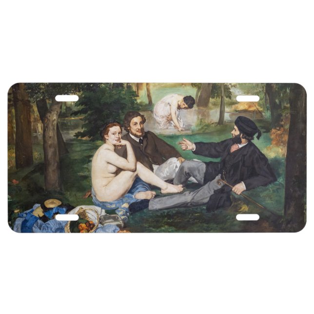 Edouard Manet - Luncheon on the Grass License Plate (Front)