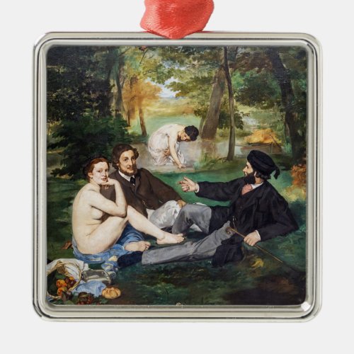 Edouard Manet _ Luncheon on the Grass Metal Ornament