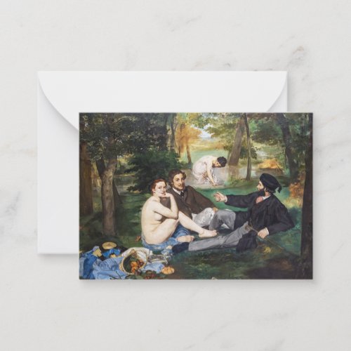 Edouard Manet _ Luncheon on the Grass Note Card