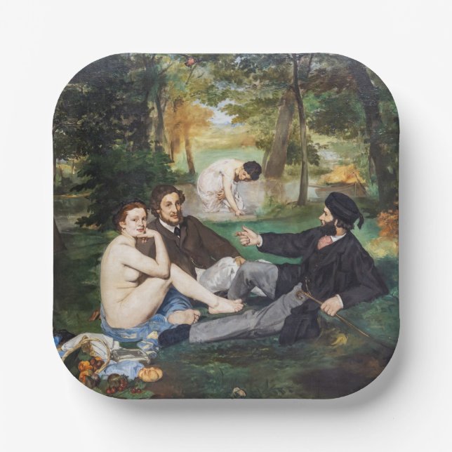 Edouard Manet - Luncheon on the Grass Paper Plates (Front)