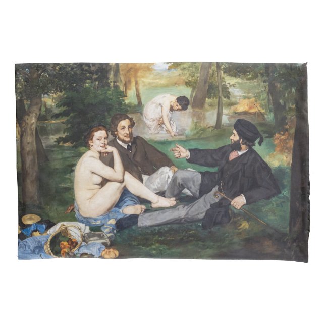 Edouard Manet - Luncheon on the Grass Pillow Case (Front)