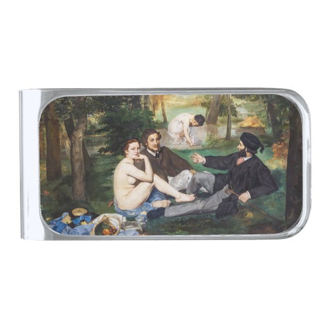 Edouard Manet - Luncheon on the Grass Silver Finish Money Clip (Front)