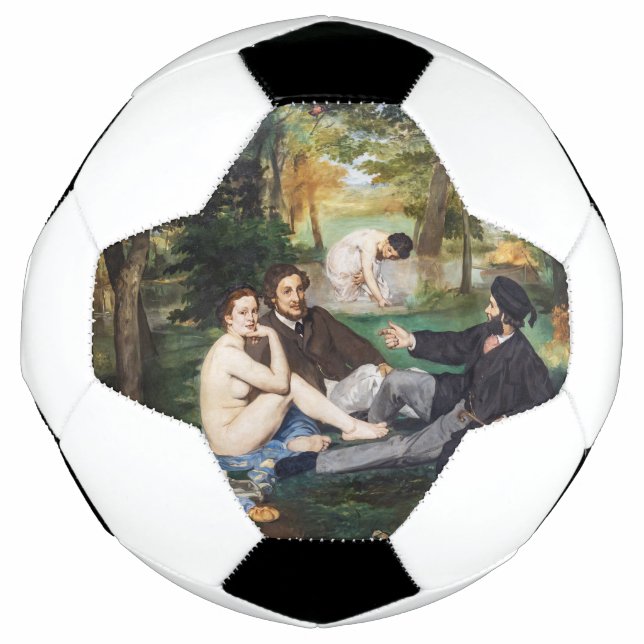Edouard Manet - Luncheon on the Grass Soccer Ball (Front)