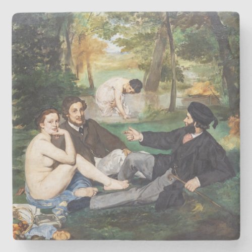 Edouard Manet _ Luncheon on the Grass Stone Coaster