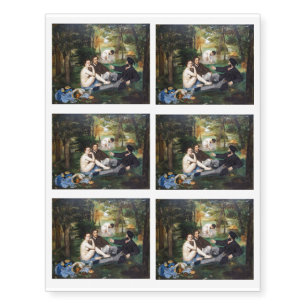Edouard Manet - Luncheon on the Grass Temporary Tattoos