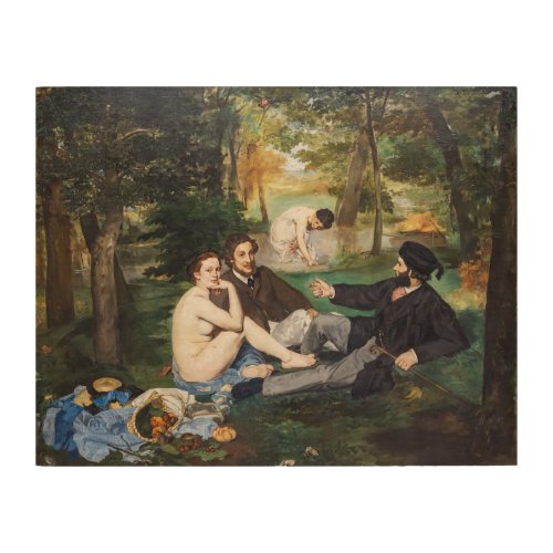 Edouard Manet _ Luncheon on the Grass Wood Wall Art