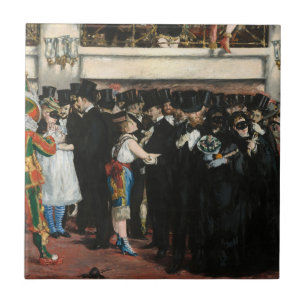 Edouard Manet - Masked Ball at the Opera Ceramic Tile
