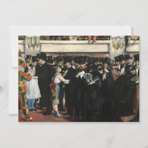 Edouard Manet _ Masked Ball at the Opera Invitation