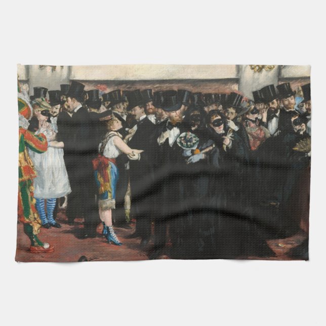 Edouard Manet - Masked Ball at the Opera Kitchen Towel (Horizontal)