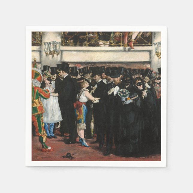 Edouard Manet - Masked Ball at the Opera Napkins (Front)